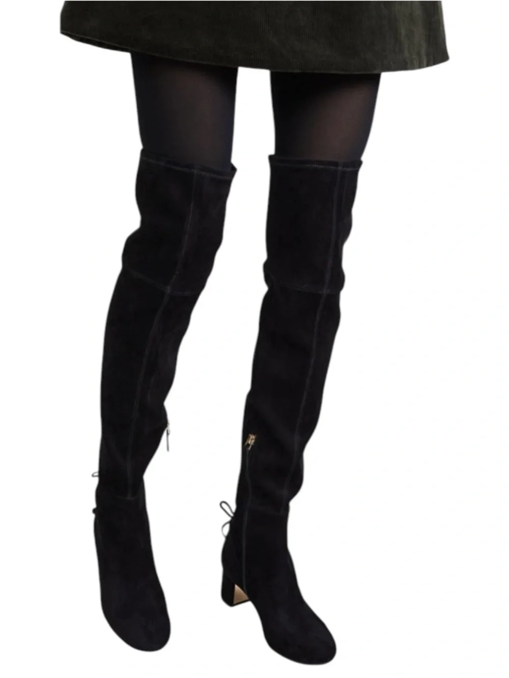 Tory Burch Women’s Size 8.5 Black Stretch Suede Laila Over The Knee High Boots